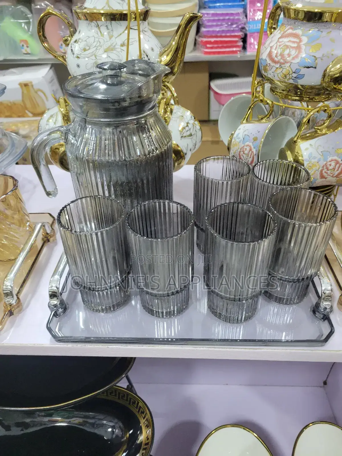 Water Jug Set and Glasses 7pics