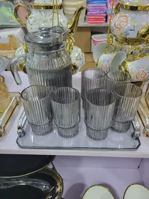 Water Jug Set and Glasses 7pics