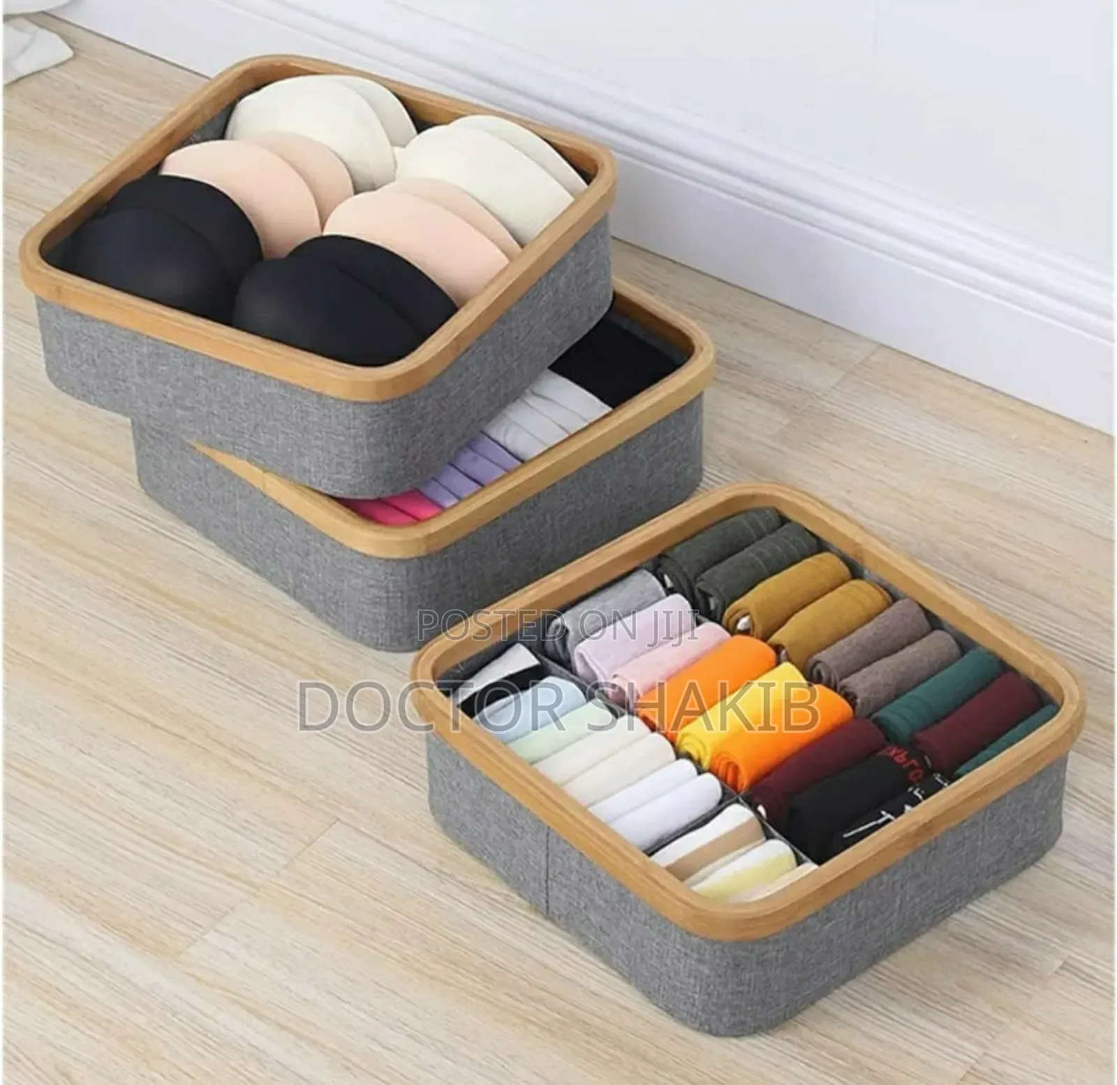 New 9-Cell Non-Lided Square Underwear Storage Basket