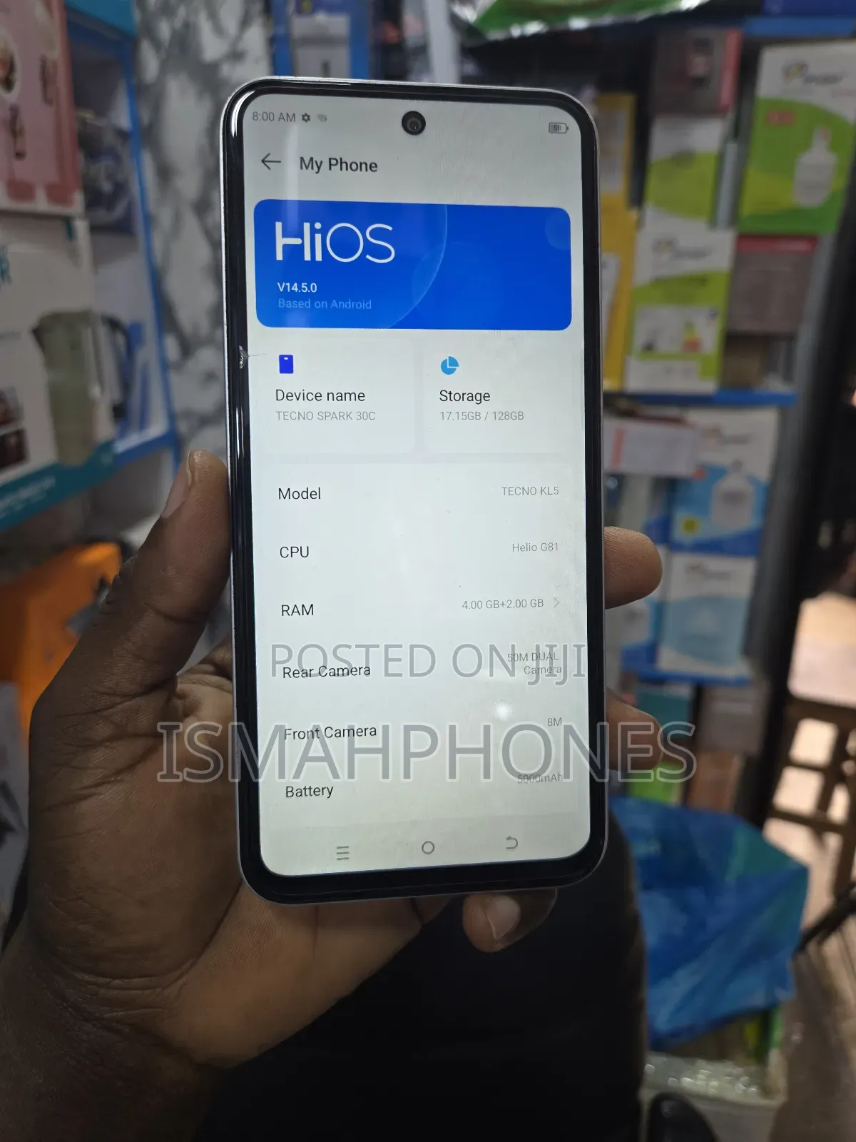 Tecno Spark 30C 128 GB White