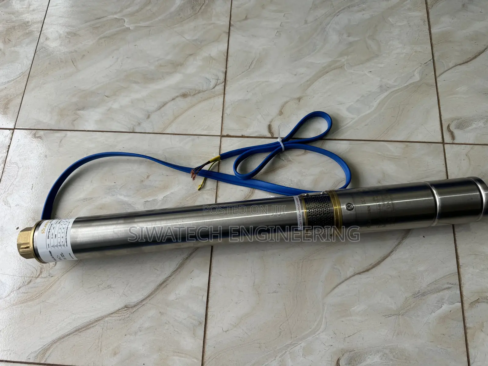 80m Head Solar Submersible Pump, 600w Solarbone, 3cubics