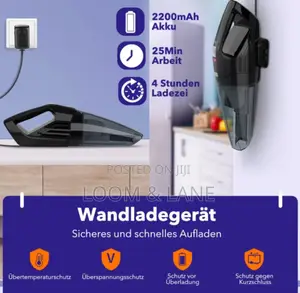 Wireless Black Handheld Vacuum Cleaner