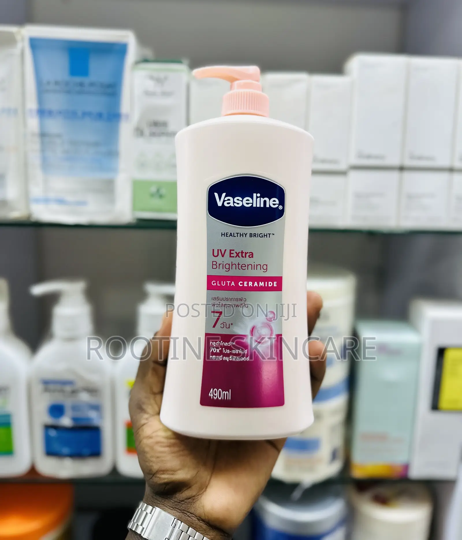 Vaseline Uv Extra Gluta Brightening Body Lotion 490mls
