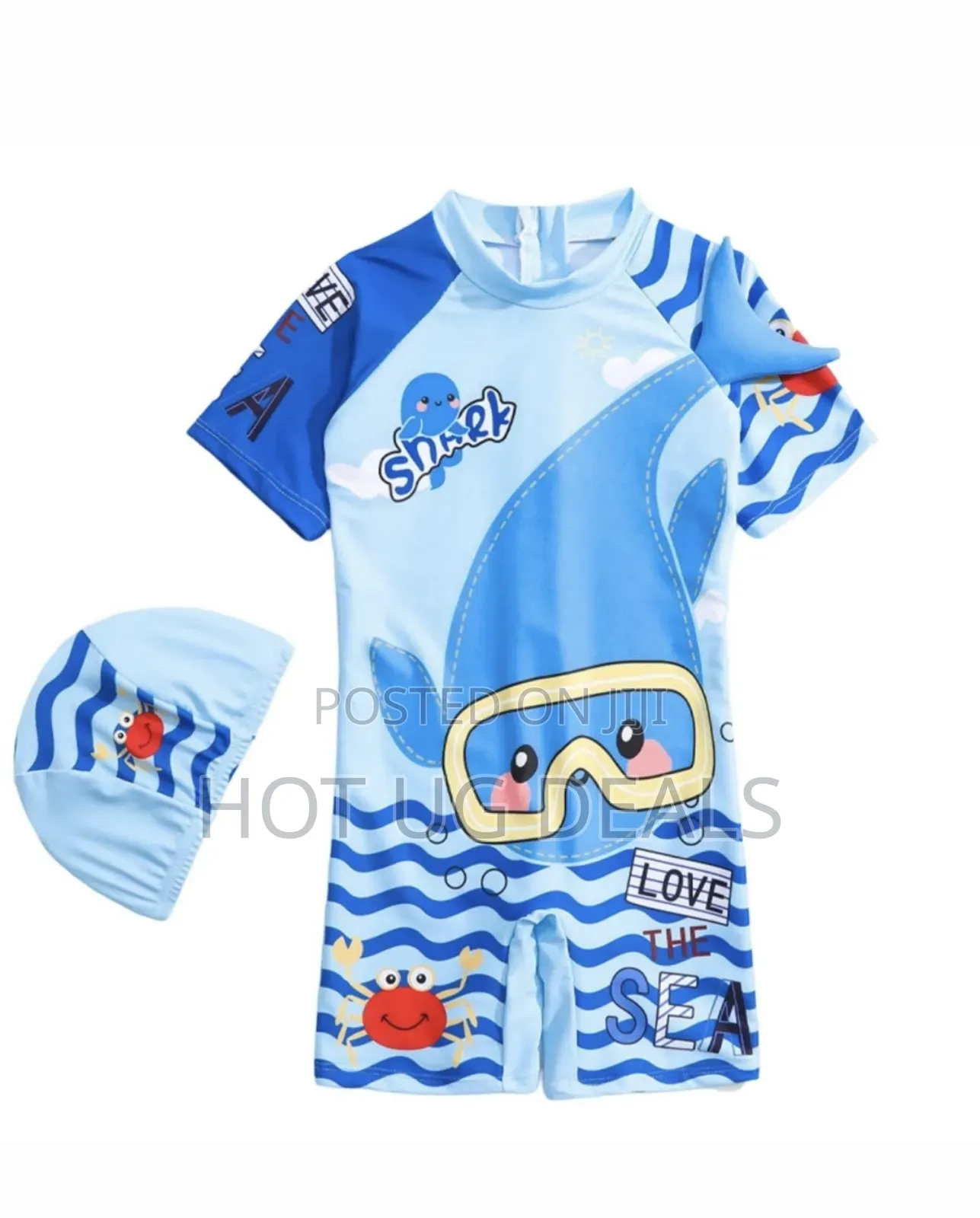 Boys Swimming Costume With Cap (8 _ 14 Years)