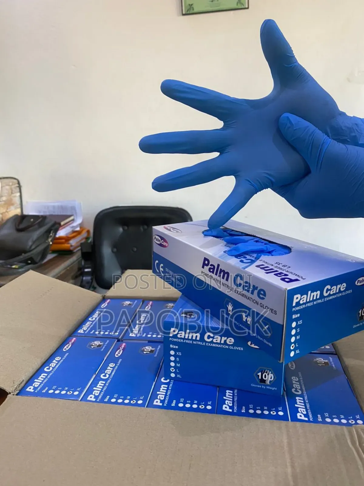 A Carton of Powder Free Nitrile Examination Gloves