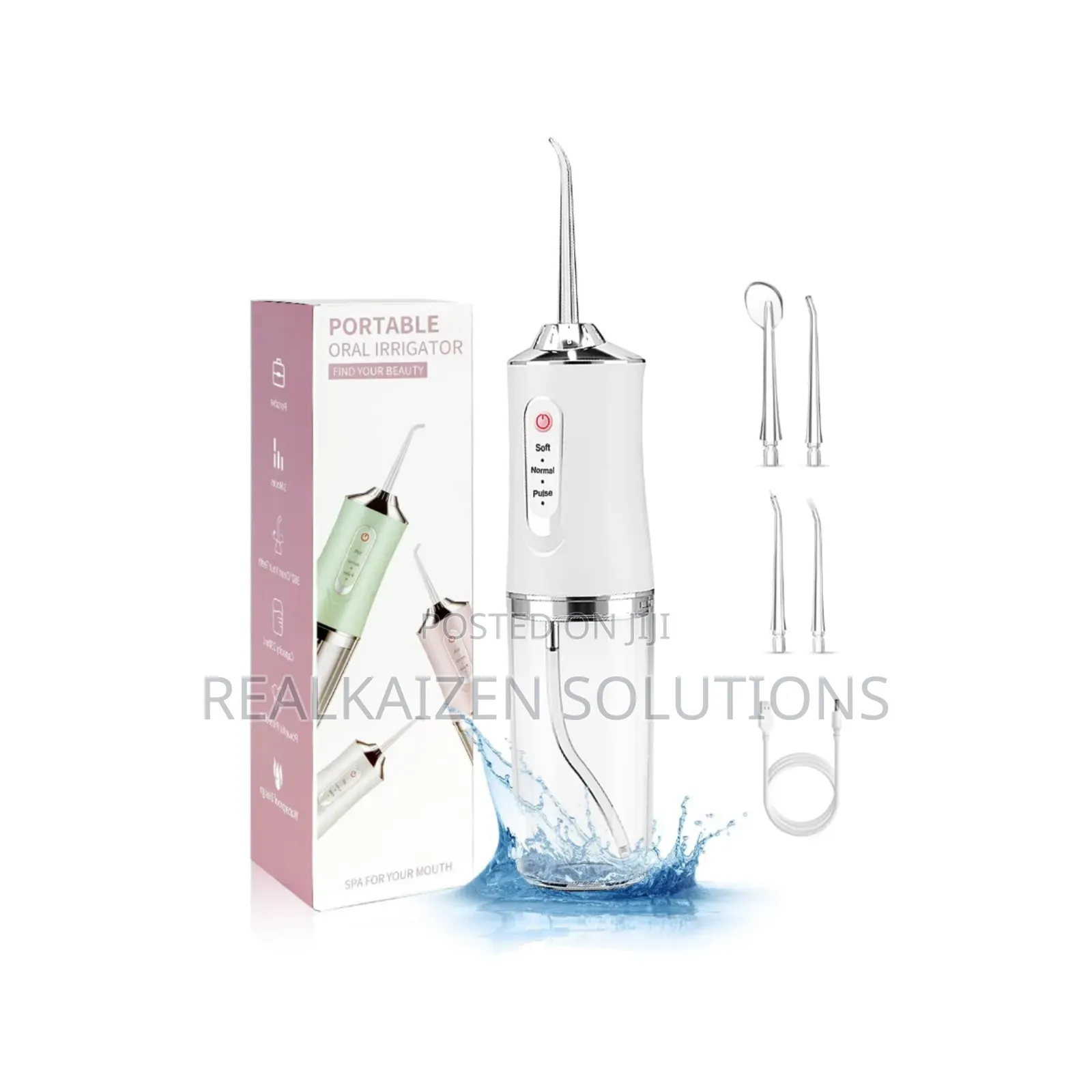 Portable 230ml Dental Water Flosser| 3 Modes| 4 Nozzles
