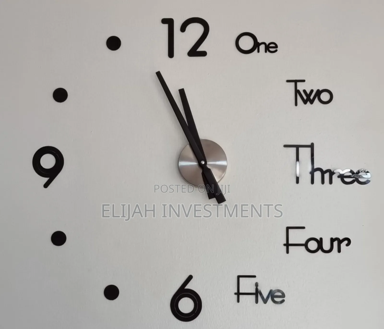 3d Framless Self Sticking Wall Clock