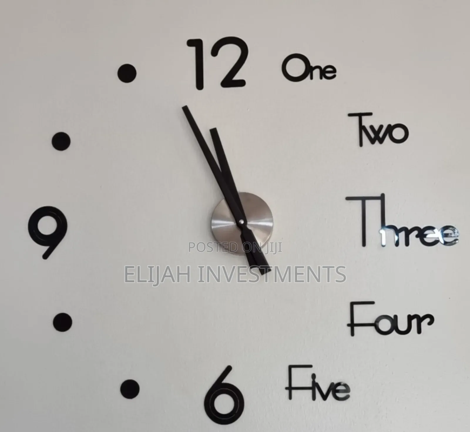 3d Framless Self Sticking Wall Clock