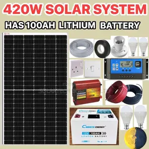 420w Germany Solar System Kit With Lithium Ion Battery