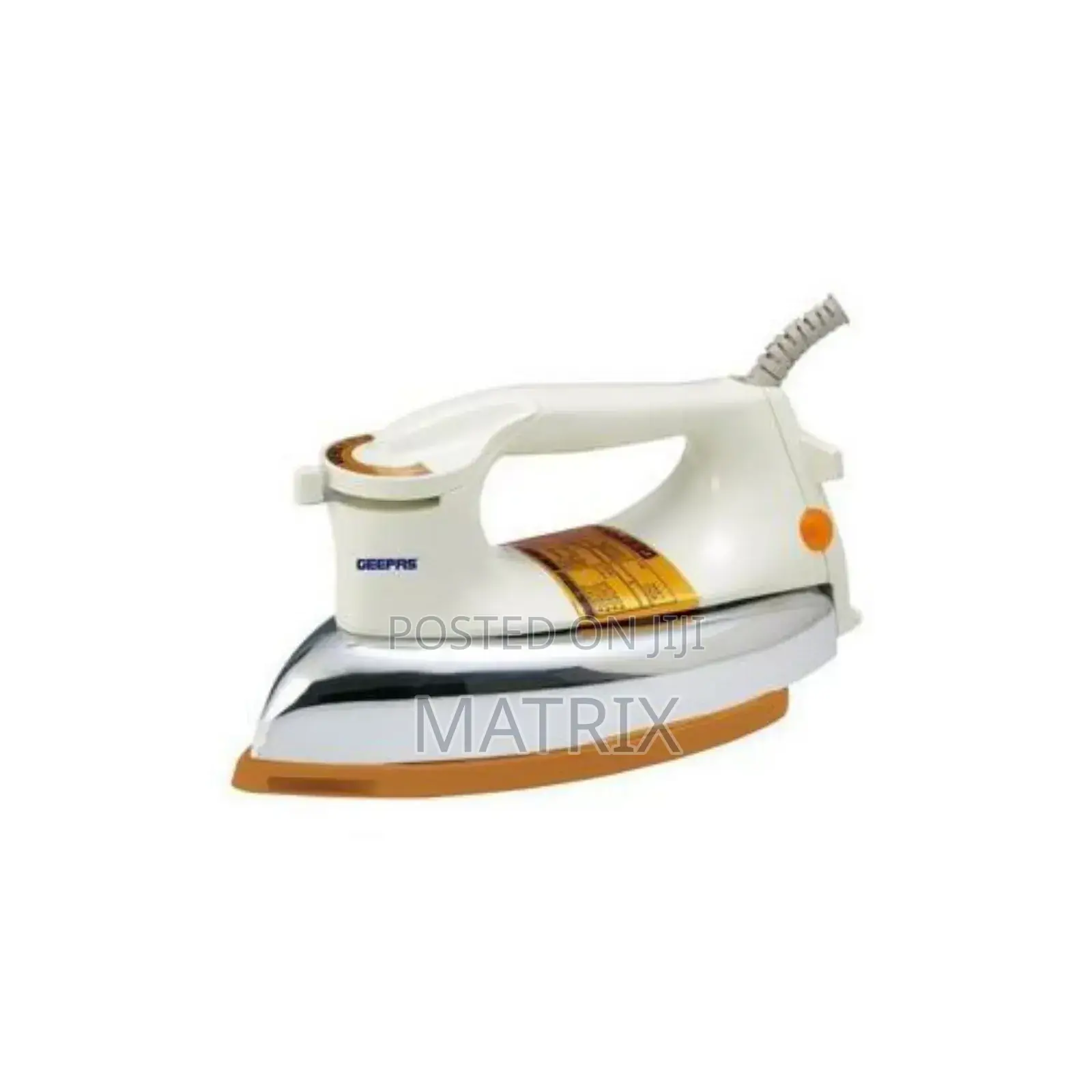 Geepas Heavy Weight Dry Iron Non Stick Sole Plate