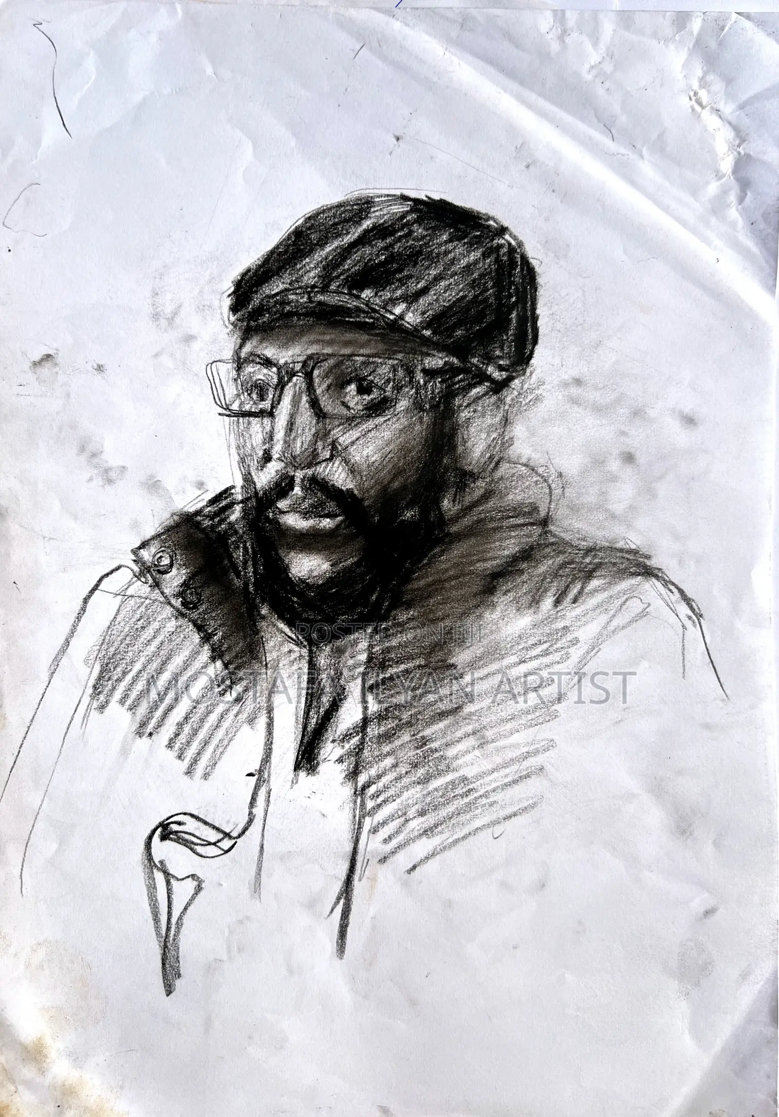 Charcoal Drawing Portriat Commission