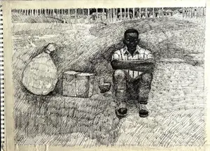 Photo - Jingal Drawing Ink on Paper A2