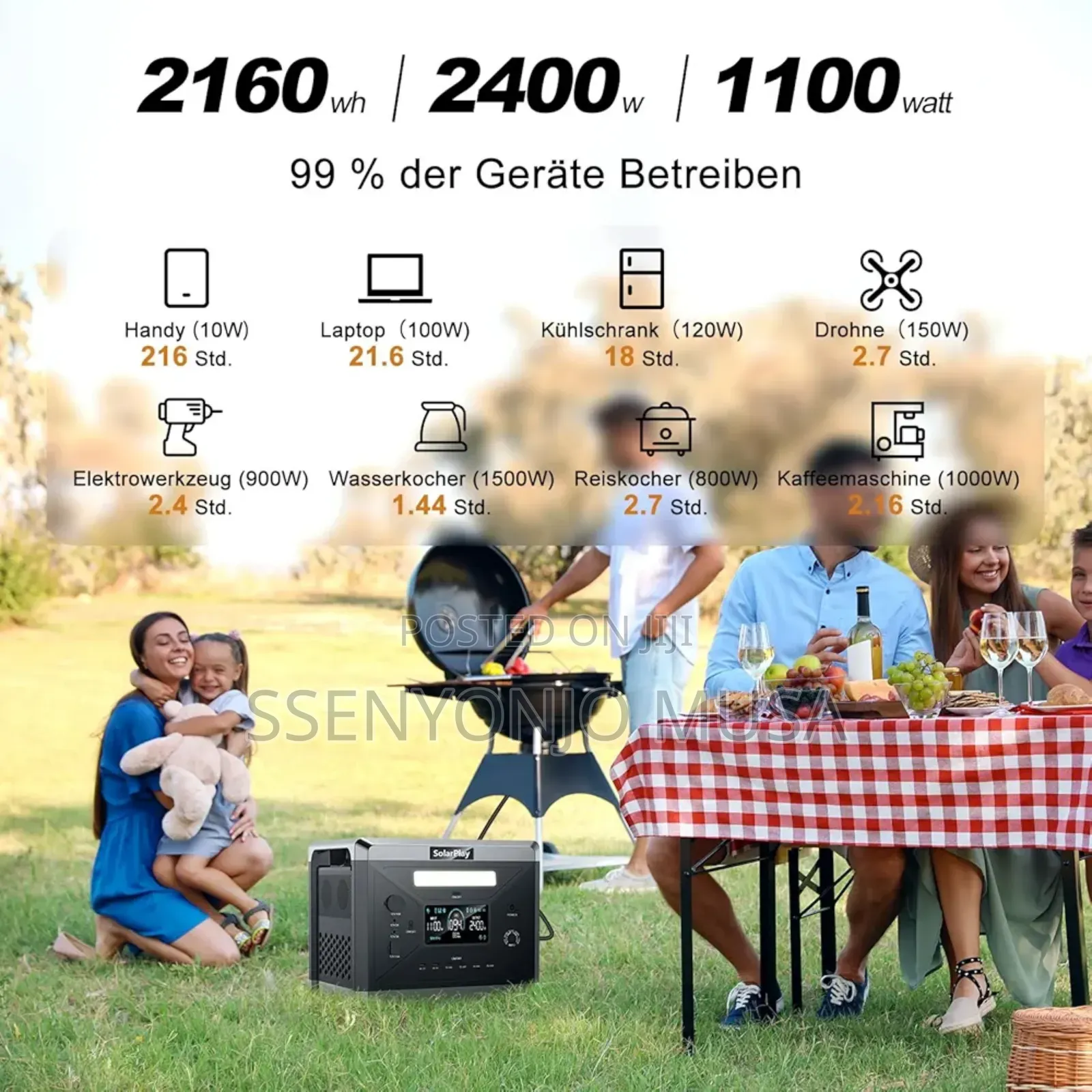 Solarplay 2400w 2160wh Portable Power Station