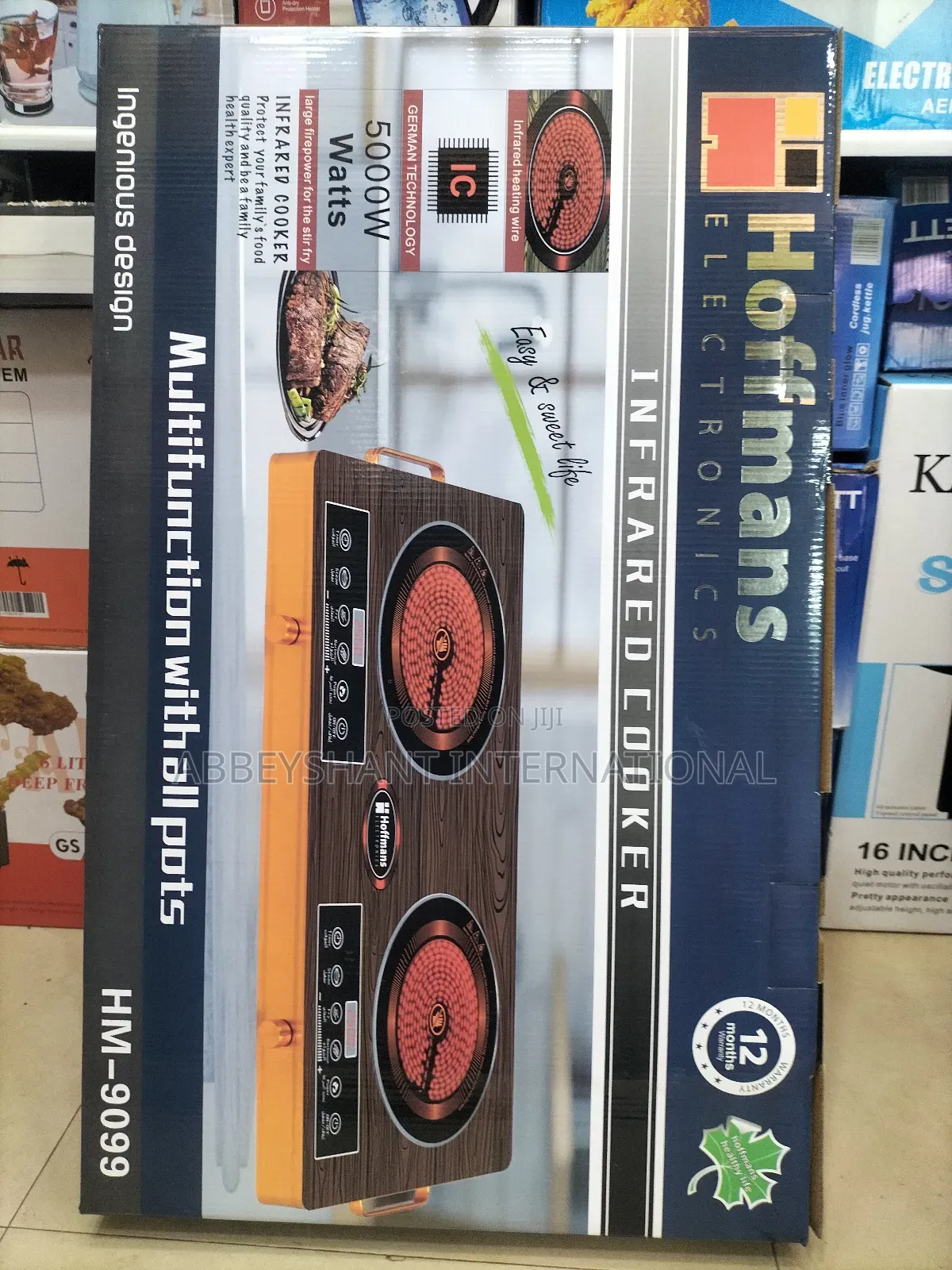Hoffmans Double Infrared Cooker, Model Hm-9099 Hot Plates