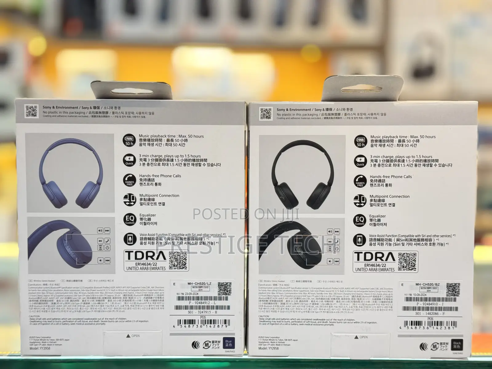 Sony Wh-Ch520 Wireless Headphones, 50 Hours Battery