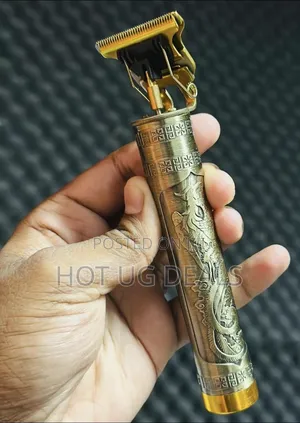 Rechargeable Metal Hair Shaving Clipper - Gold