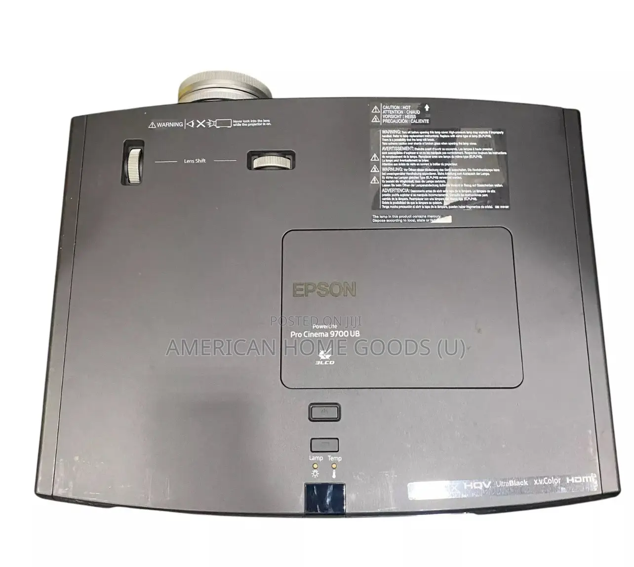 Epson Powerlite Pro Cinema 9700ub, Hdmi, New Lamp, 240 Volts