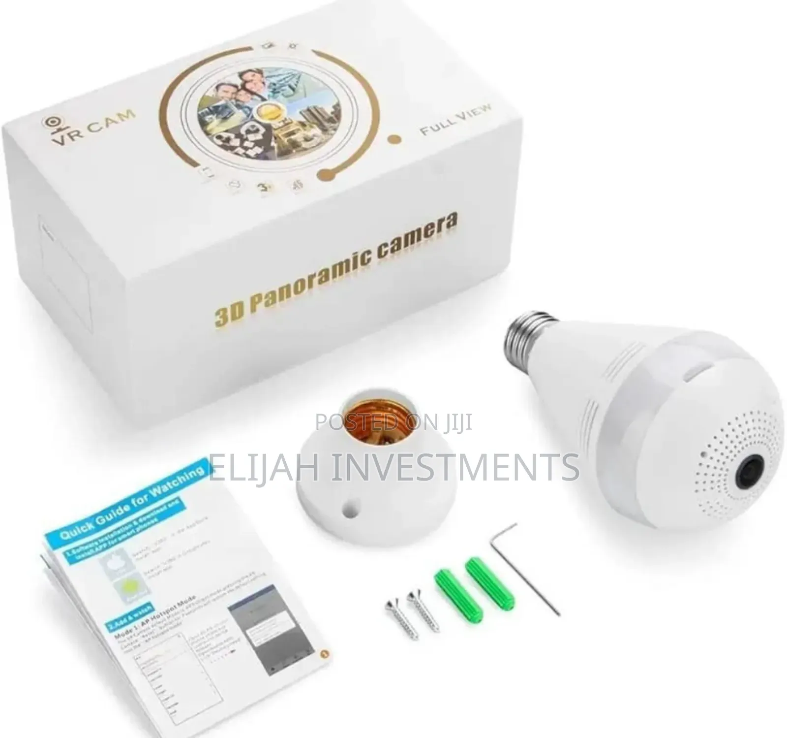 360° 1080p Wifi Camera Bulb