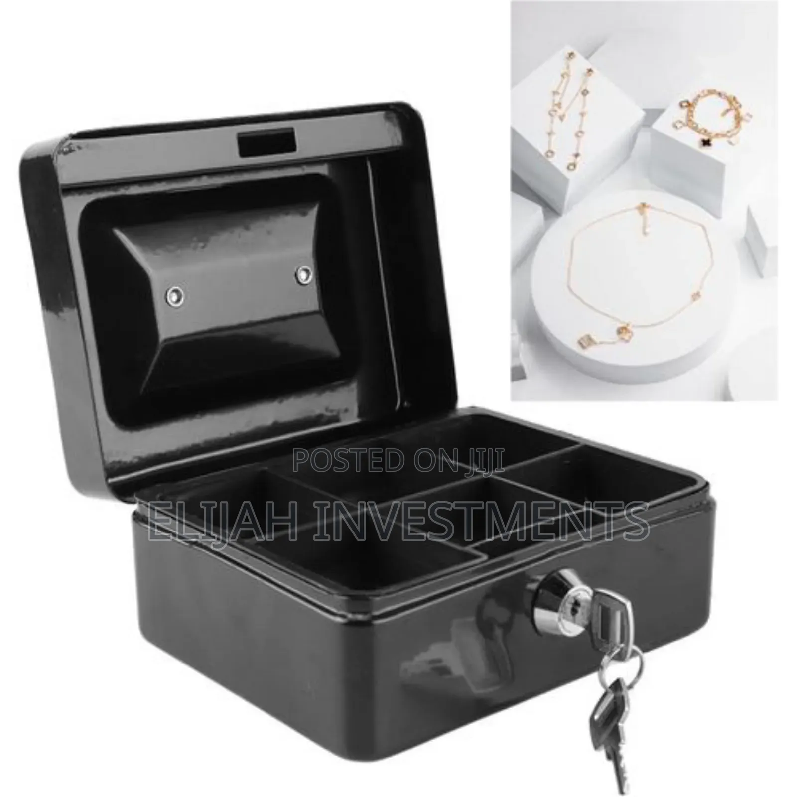 Portable Robust Metal Cash Box