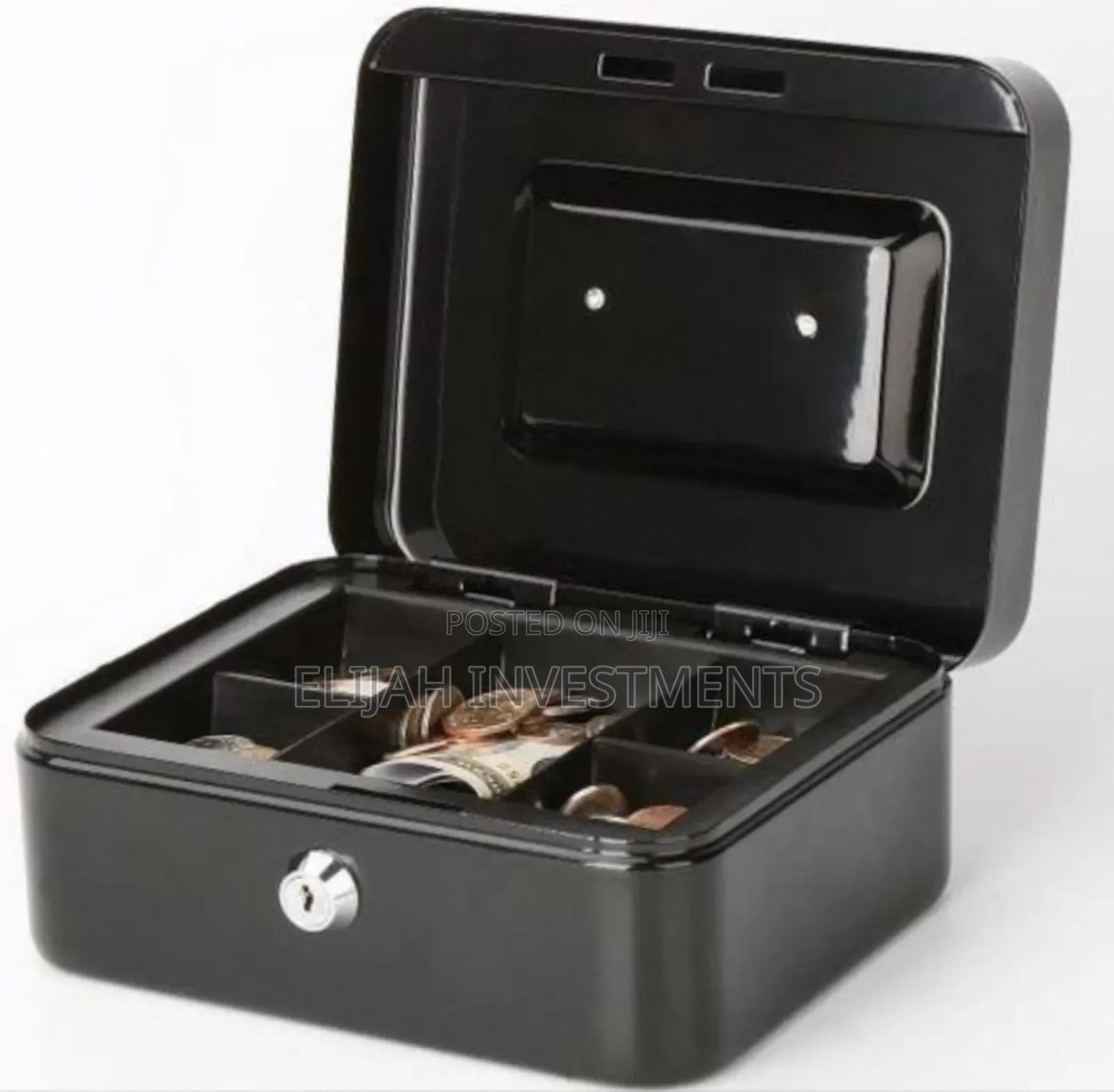 Cash Box With Coin Separator Tray-mult Colour