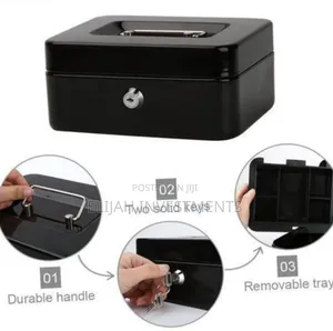 Cash Box With Coin Separator Tray-mult Colour