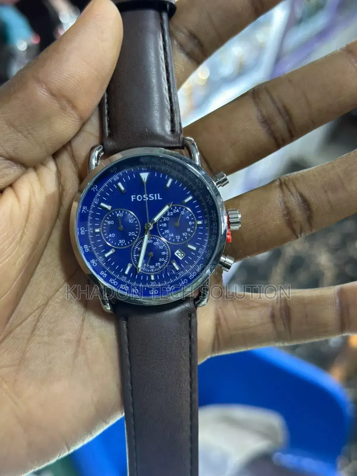 Leather Fossil Watch for Men
