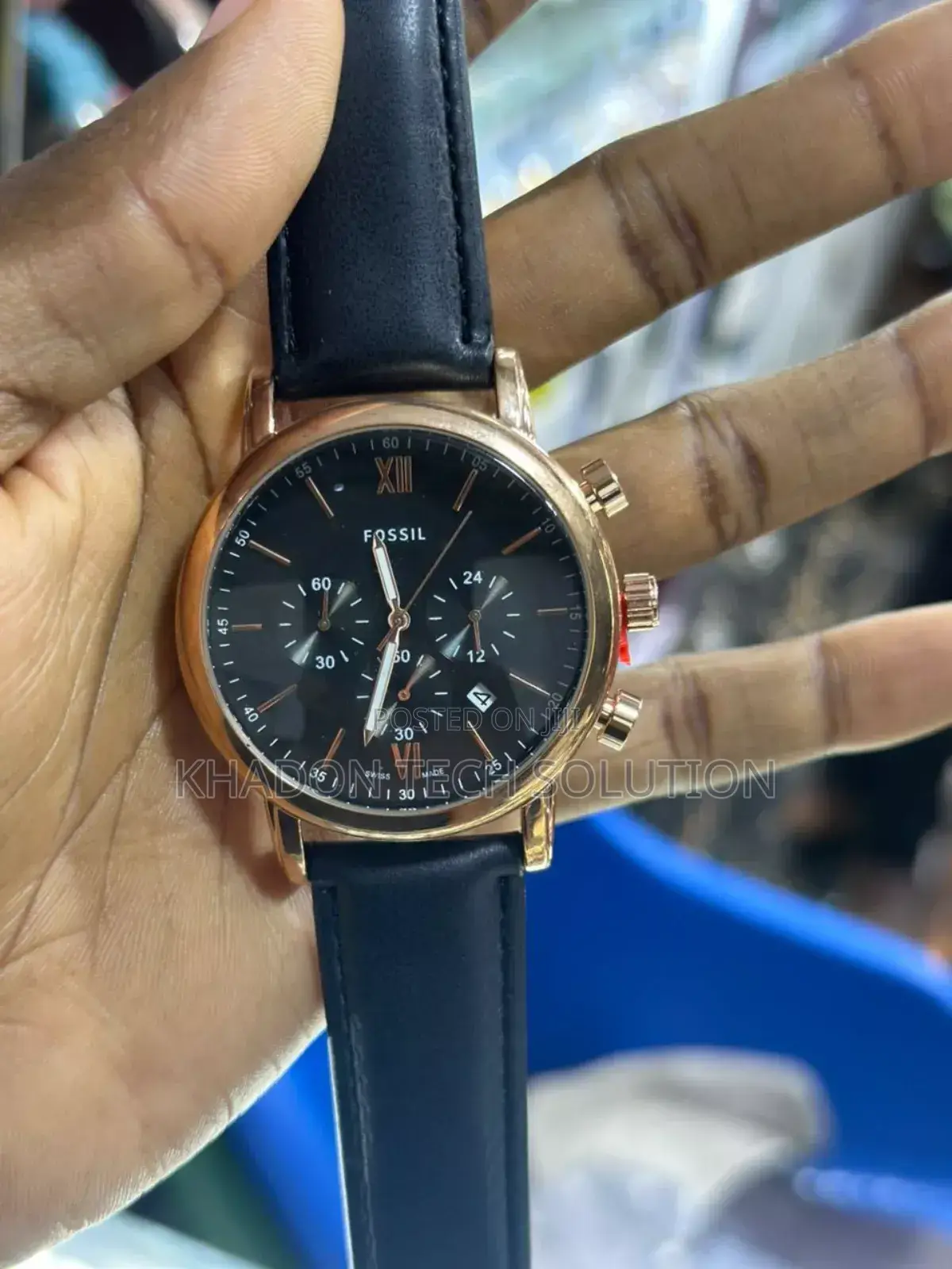 Leather Fossil Watch for Men