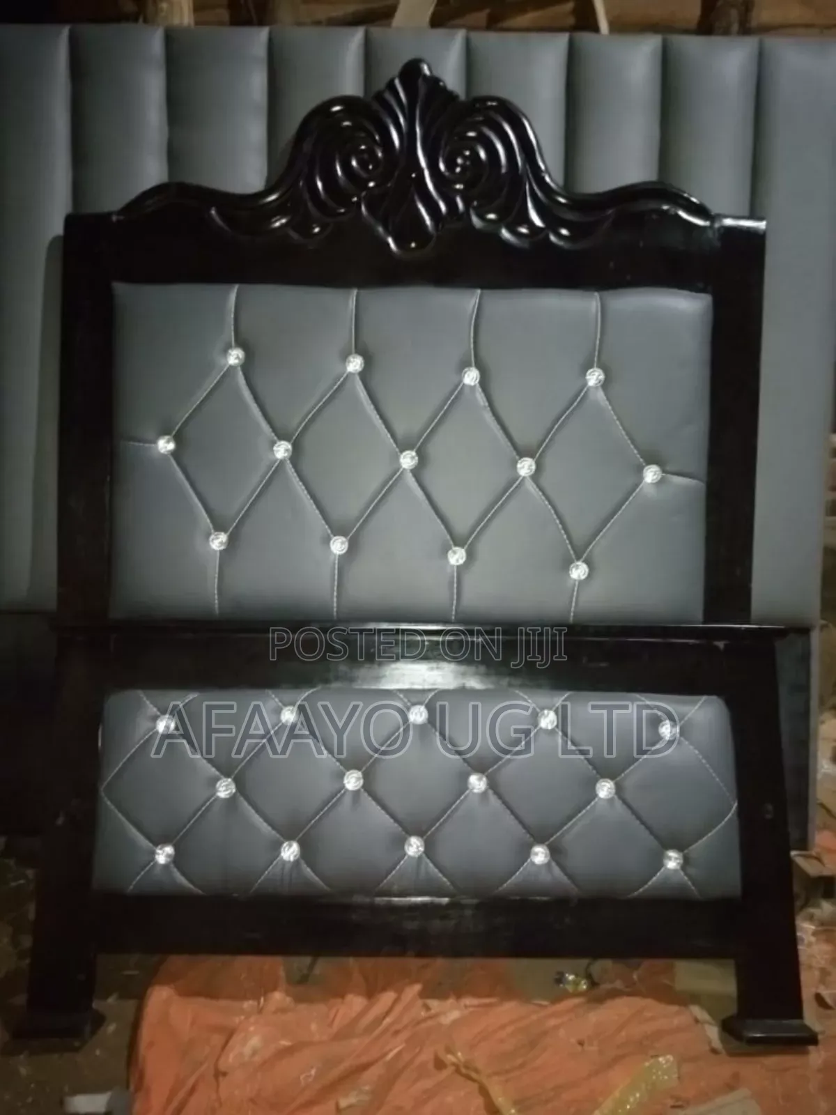 Wooden Cushioned Bed