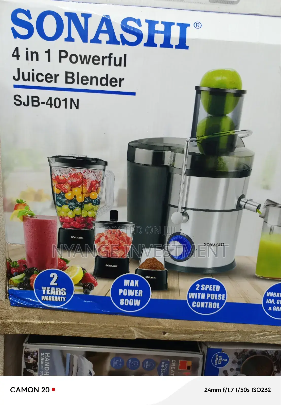 Powerful Juicer and Blender. Sonashi Juicer.