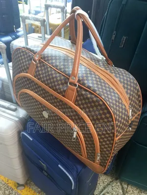 Classy Leather Traveling Safari Bags. Medium.( Brown)