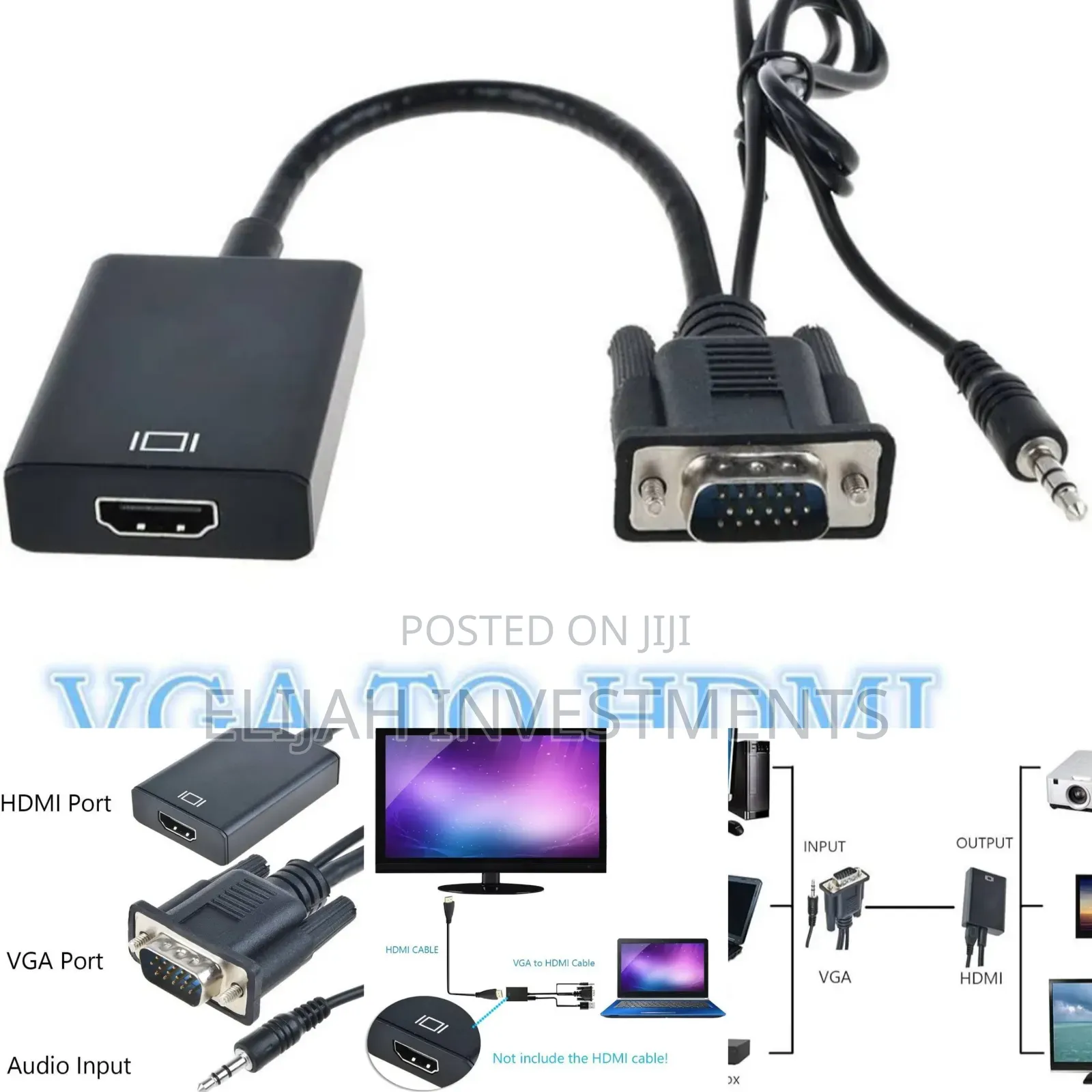 Original Accessories 1080p Vga Male to Female Hdmi Converter