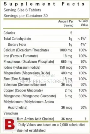 Forever Nature-Min Multi-Mineral Formula 180 Tablets Kosher
