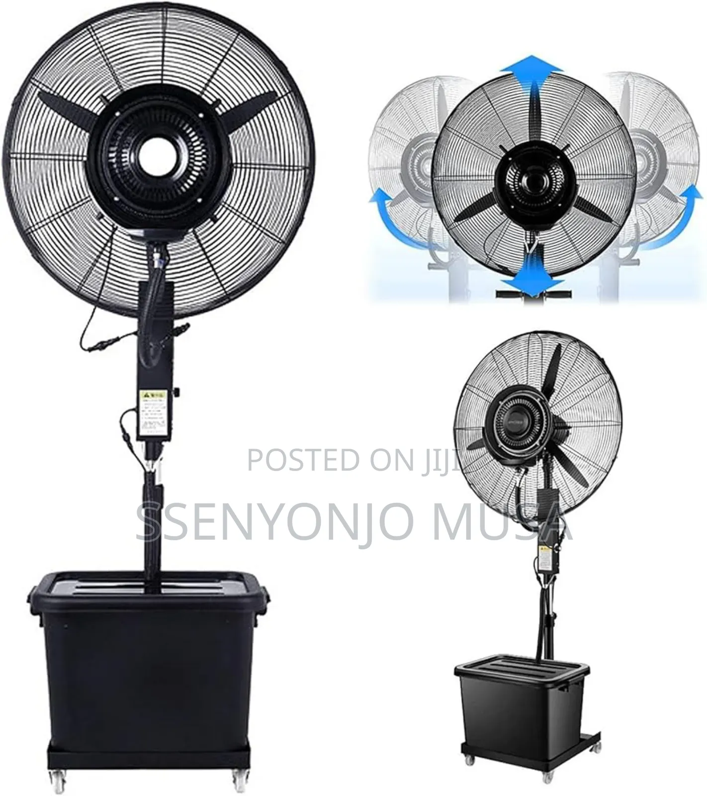 Industrial Standing Fan With Spray Mist Anti-Mosquito Func