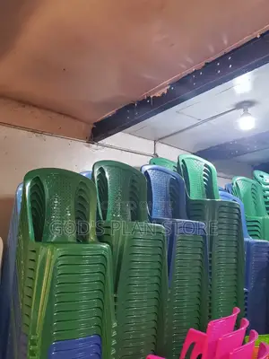 Green, Blue Plastic Chairs Plastic Chairs (Armless)