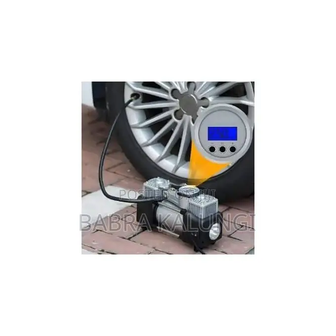 Car Air Compressor Pump With Digital Display Gauge Light