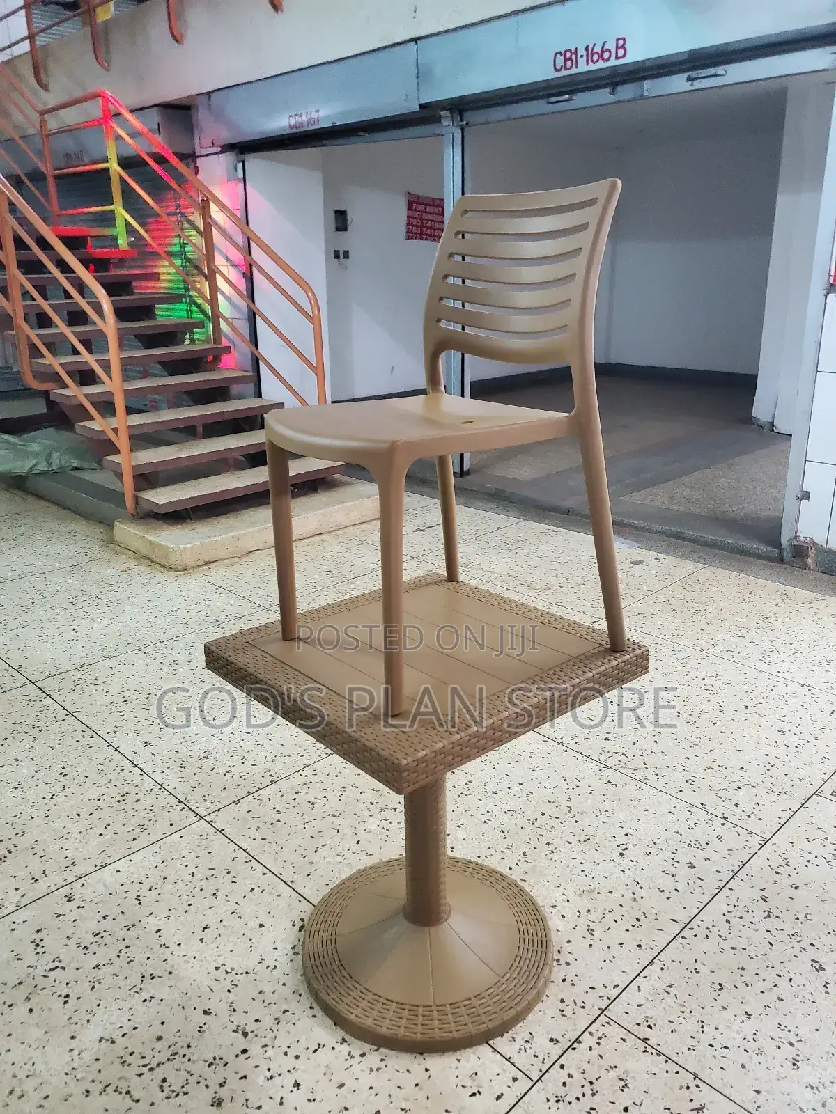 Single Seater Plastic Chair and Table