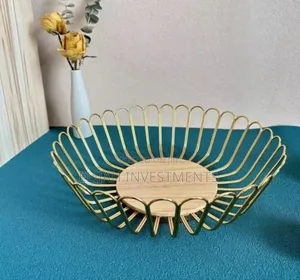 Creative Round Metal Fruit Bowl