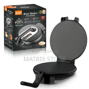 Photo - Raf Pizza Chapati Maker Roller Non-stick - Silver/Black