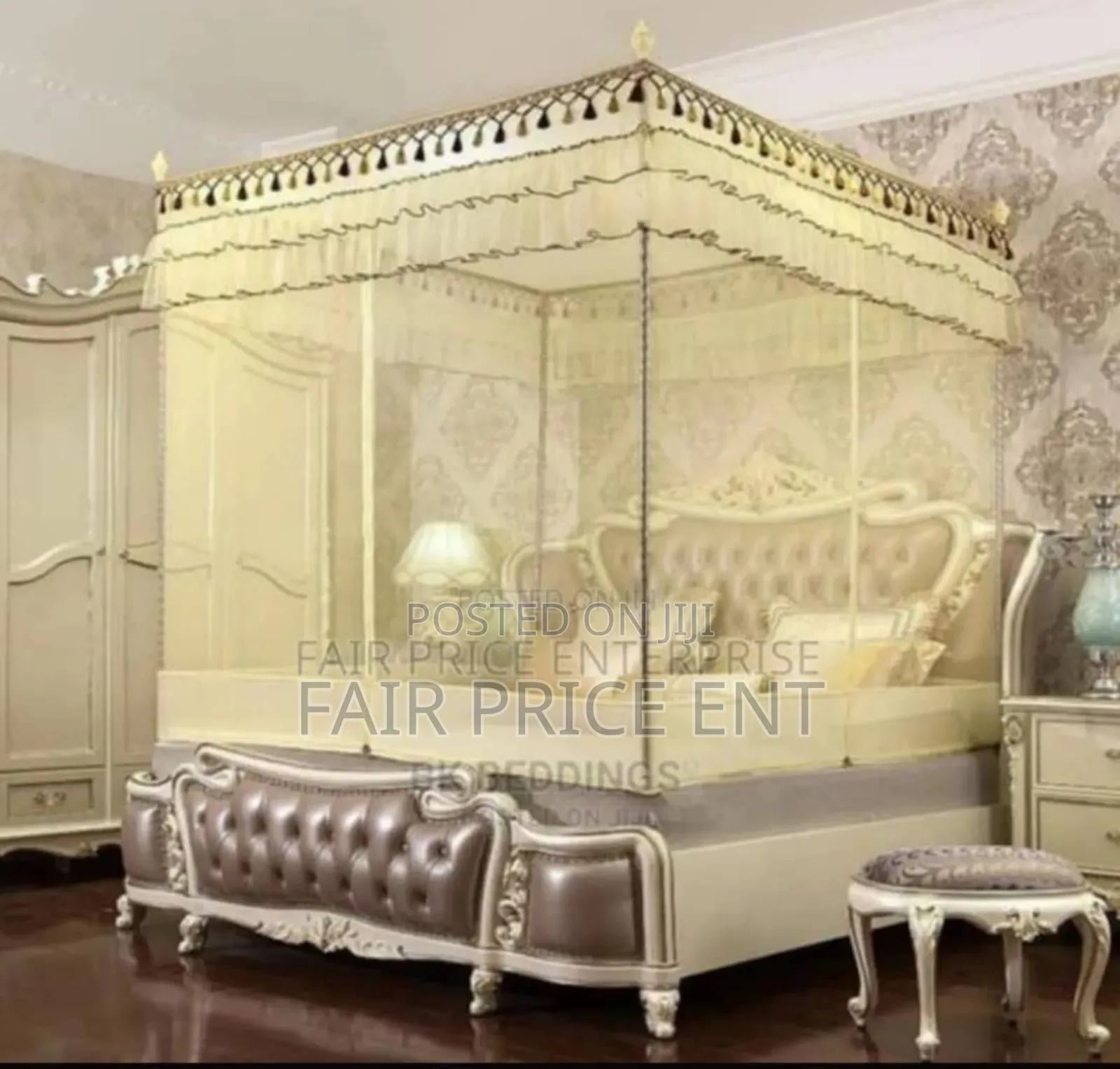 Executive Mosquito Nets. 6*6.( Cream)