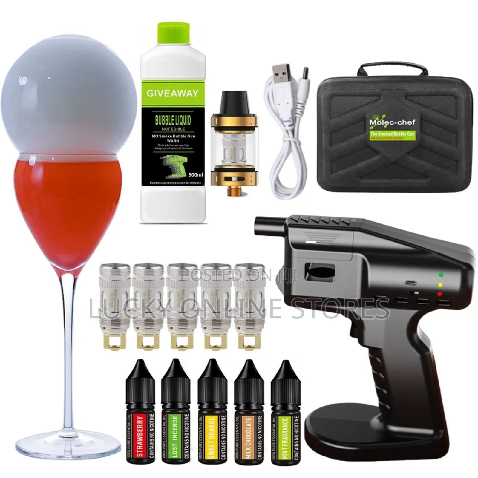 Cocktail Smoker Kit With Bubble Liquid