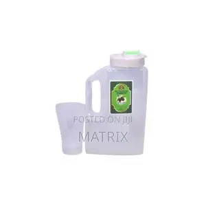 Plastic Water Fridge Bottle With 3 Multi Colour Glasses, 4l