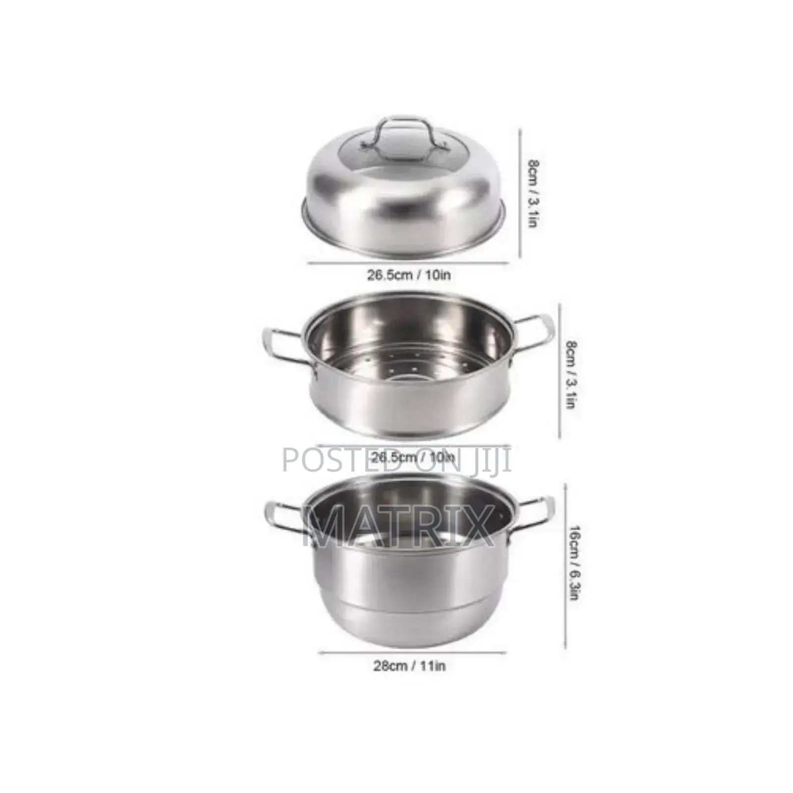 Stainless Steel Food Saucepan And Steamer Soup Pot