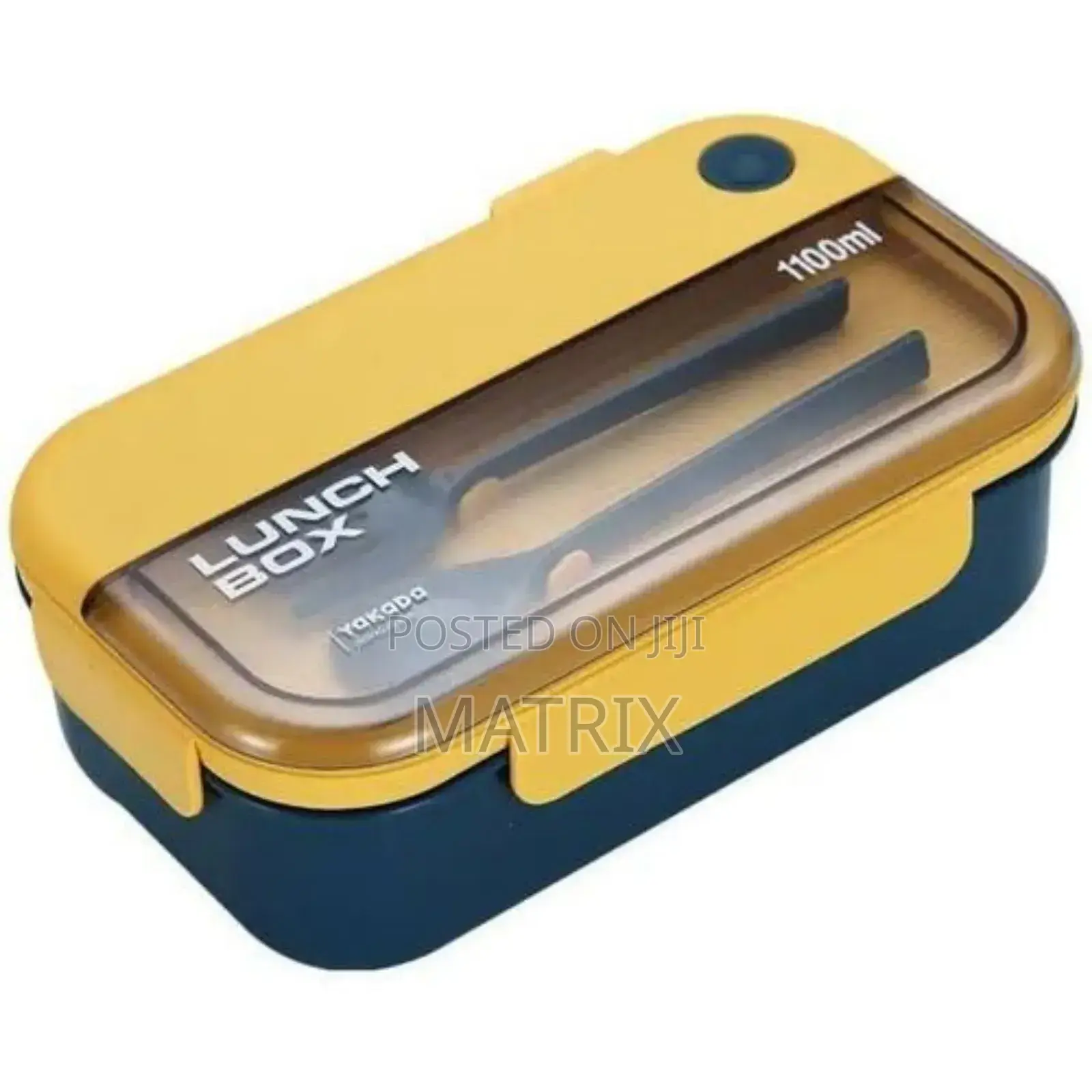 Lunch Box for Two Compartments With Spoon Fork