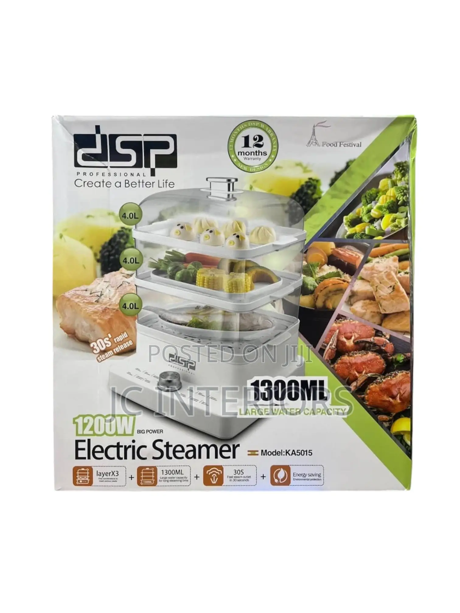DSP 12 Litres 3 Layers Food Steamer at *220,000* Ugx