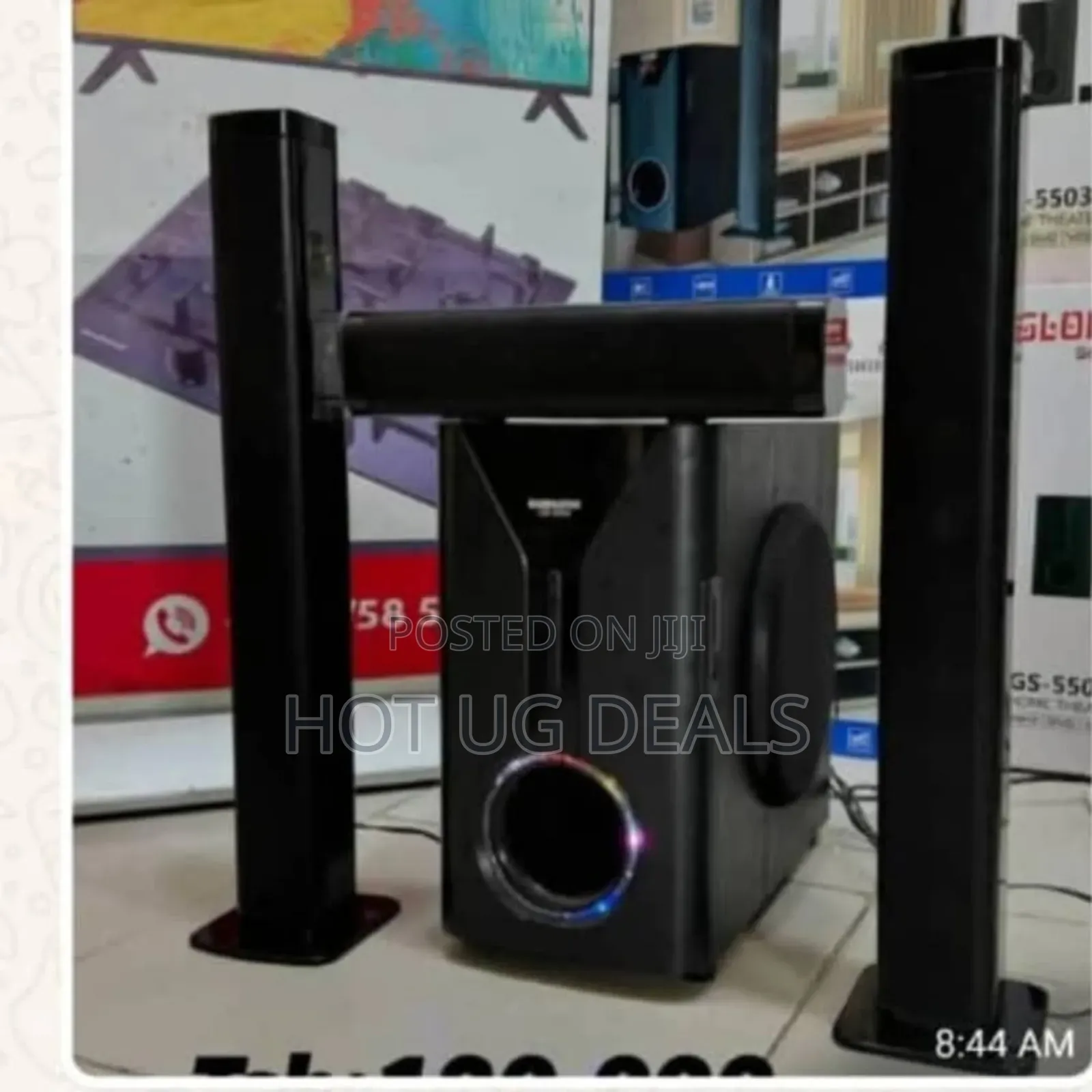 Global Star Sound Bar System Channel Speakers Black