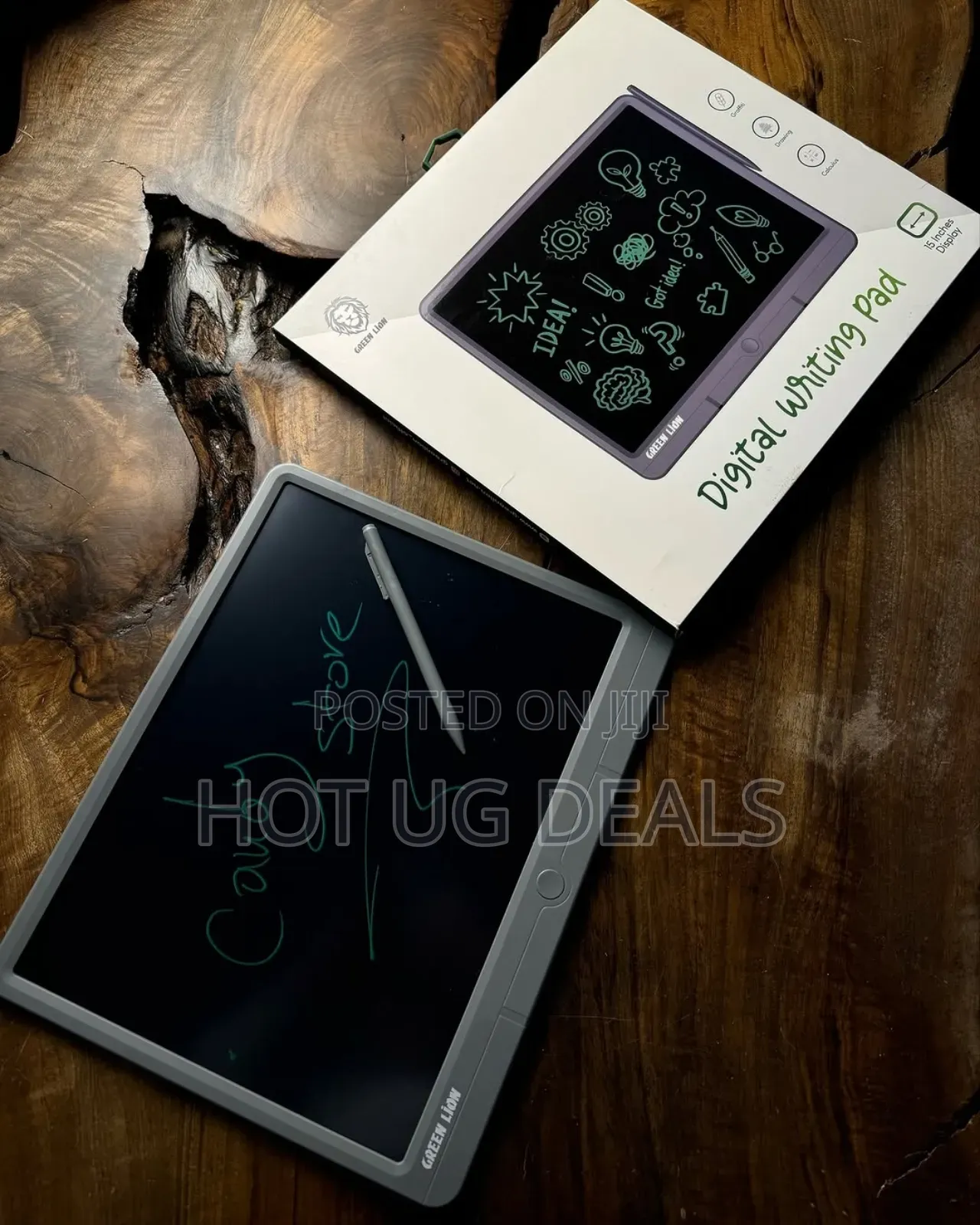 Green Lion Lcd Digital Writing Pad 15 Inches Black