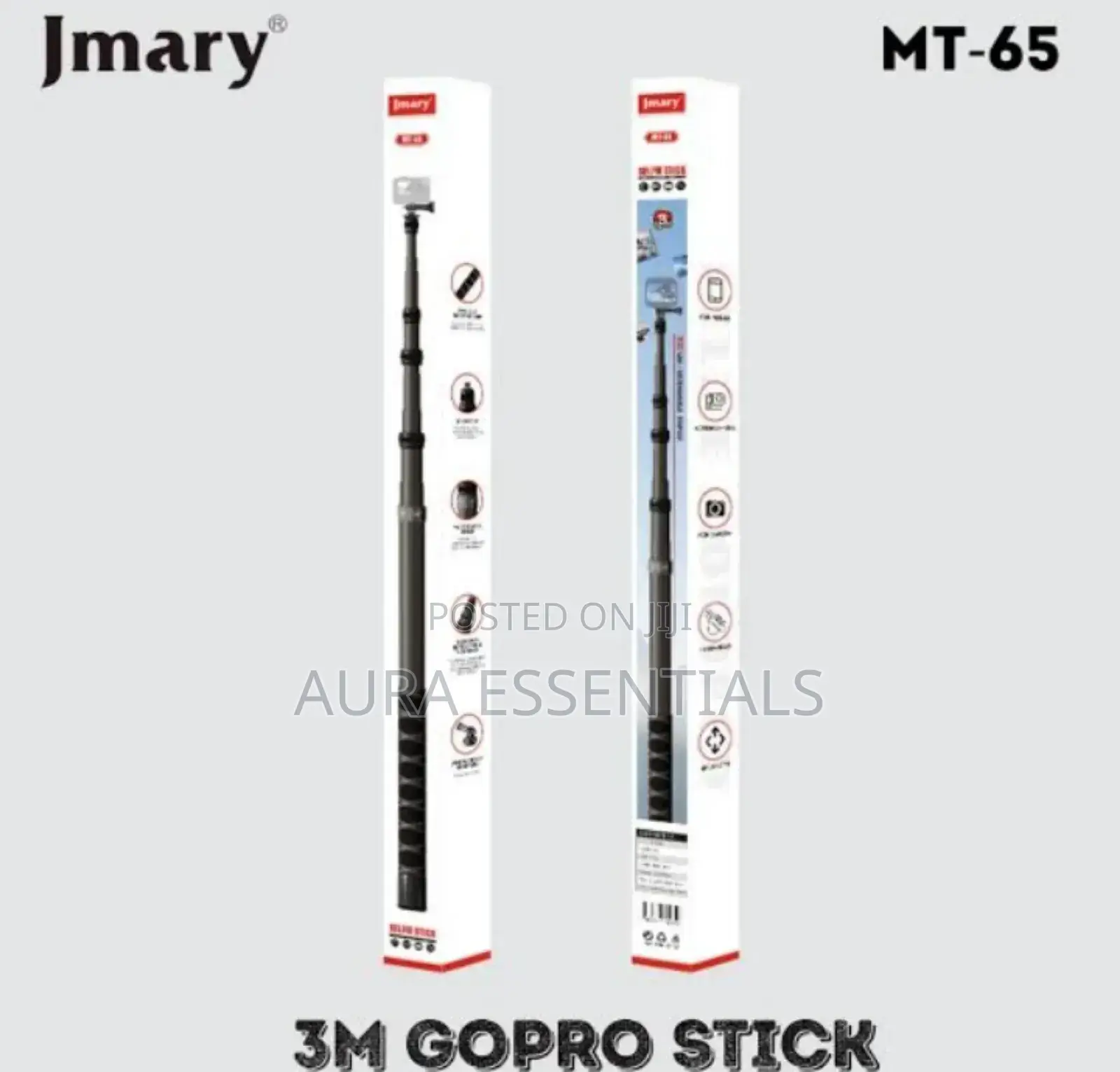 Jmary Mt-65 3meter Carbon Fiber Stick for Action Camera