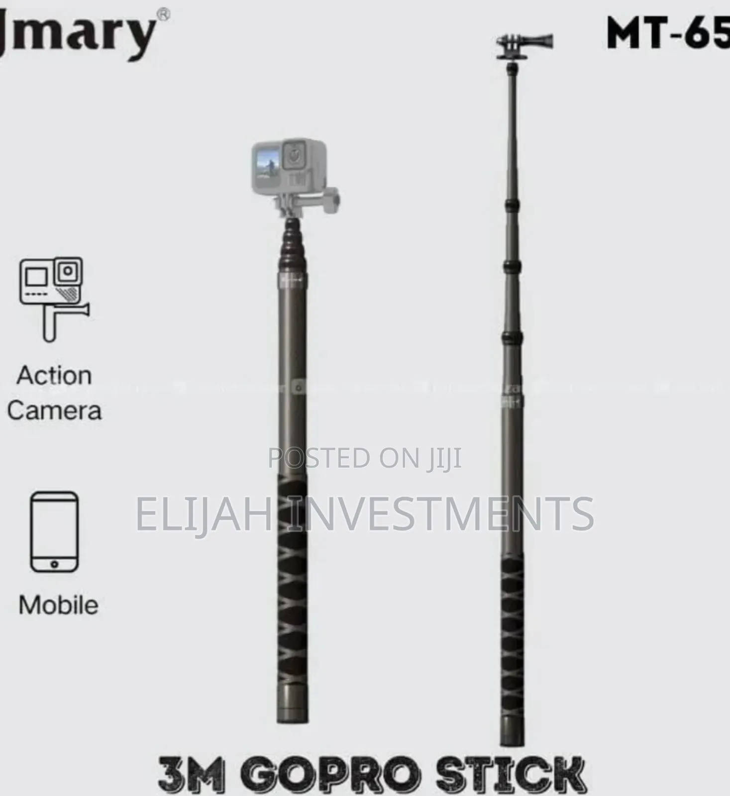 Jmary Mt-65 3meter Carbon Fiber Stick for Action Camera