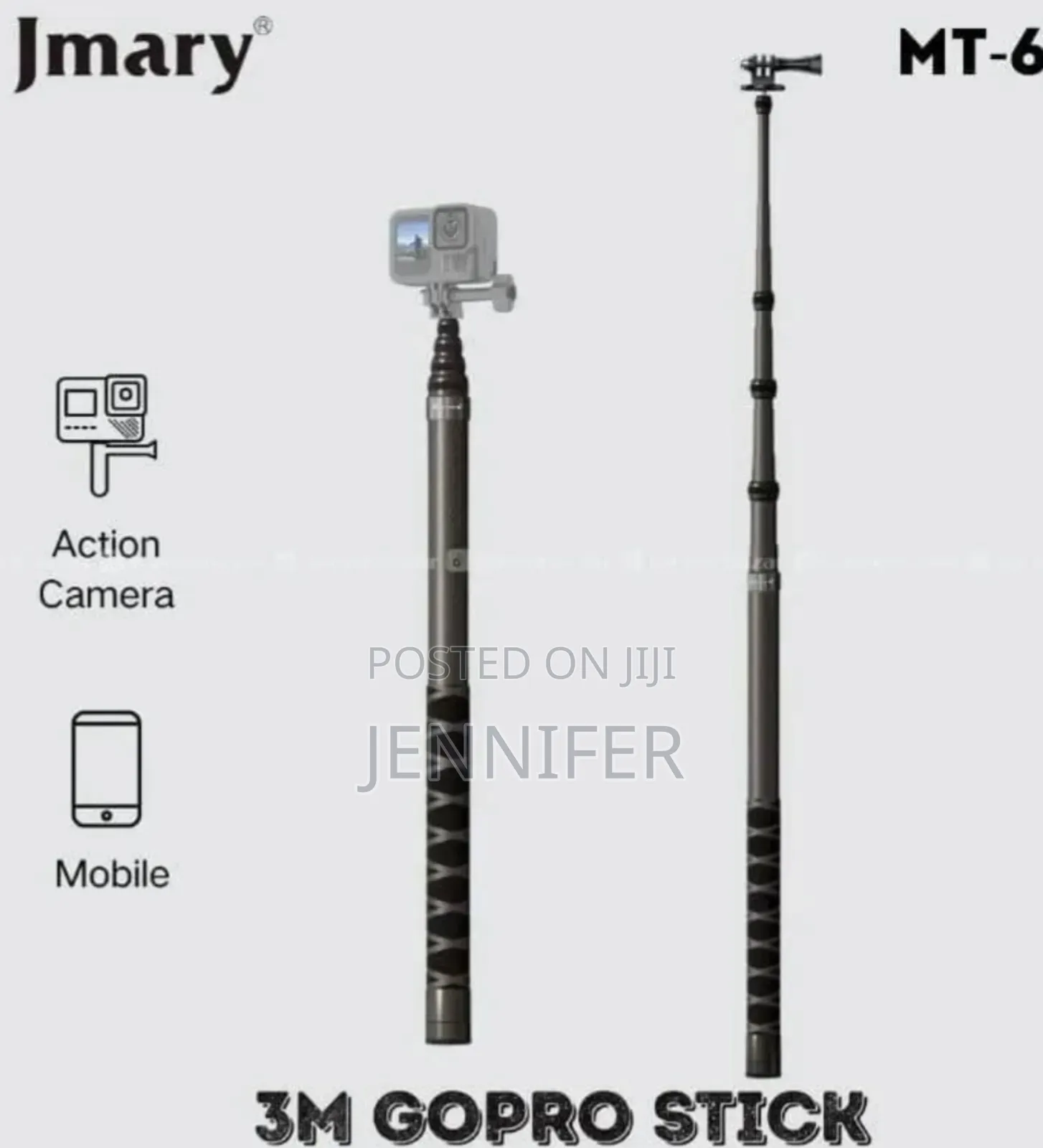 Jmary Mt-65 3meter Carbon Fiber Stick for Action Camera