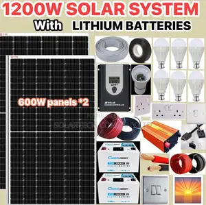 1200w Solar Energy System Kit With Lithium Ion Batteries